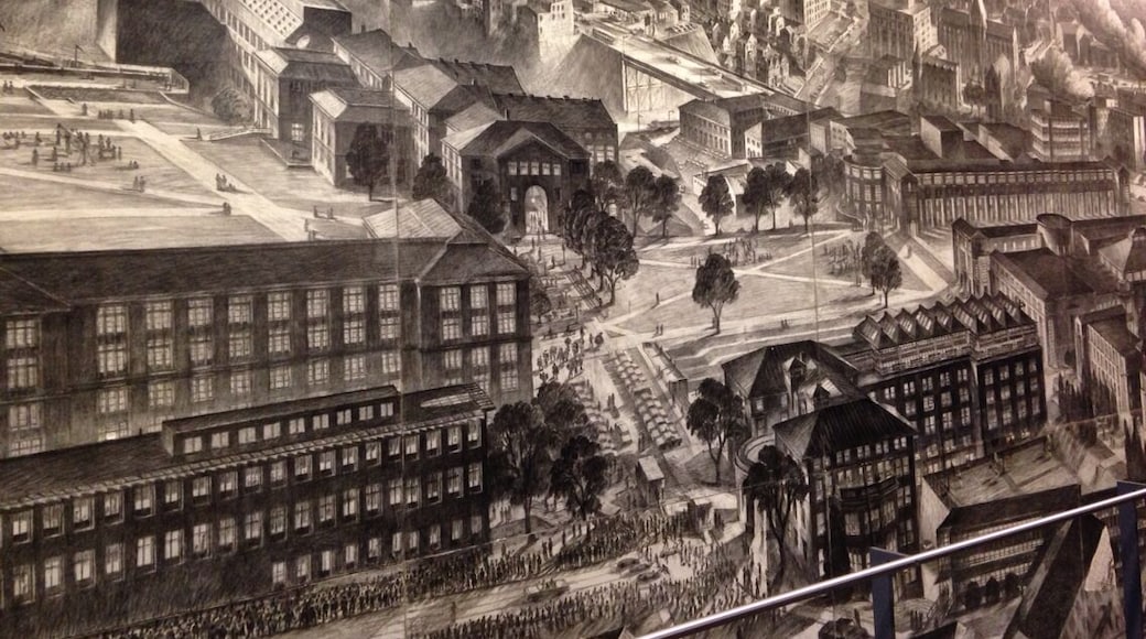 Awesome wall murals by artist Douglas Cooper. These walls are designed to give viewers the sense that they can "walk into" the space depicted in the mural. Whether by turning corners into alcoves, as is the case with the Northwall Mural, or by extending full height from baseboard to the ceiling, as occurs throughout, the intention is to present no visible edges. The sense of the art work is not that of a picture on a wall, but of an edgeless view into a space beyond.