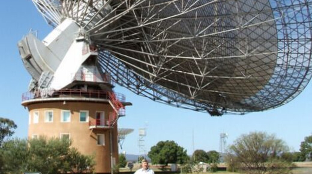 Parkes radio telescope - in the middle of a small country town in NSW. Was actually critical to the the first moon landing - they stayed in contact with Armstrong as he took that one small step - because the Northern Hemisphere was blocked by the earth at the time