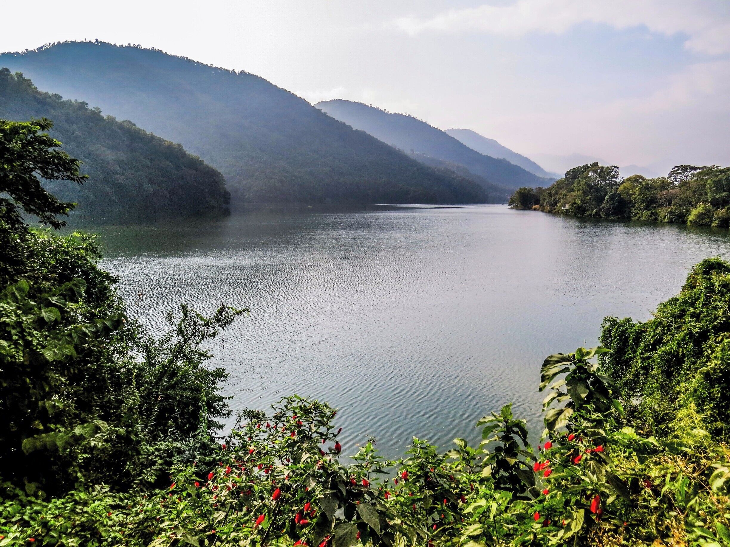 Phewa Lake in Pokhara, Nepal.