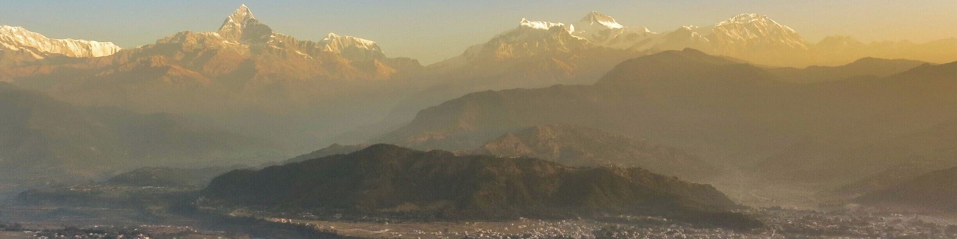 Sarangkot in the Pokhara region, Nepal.