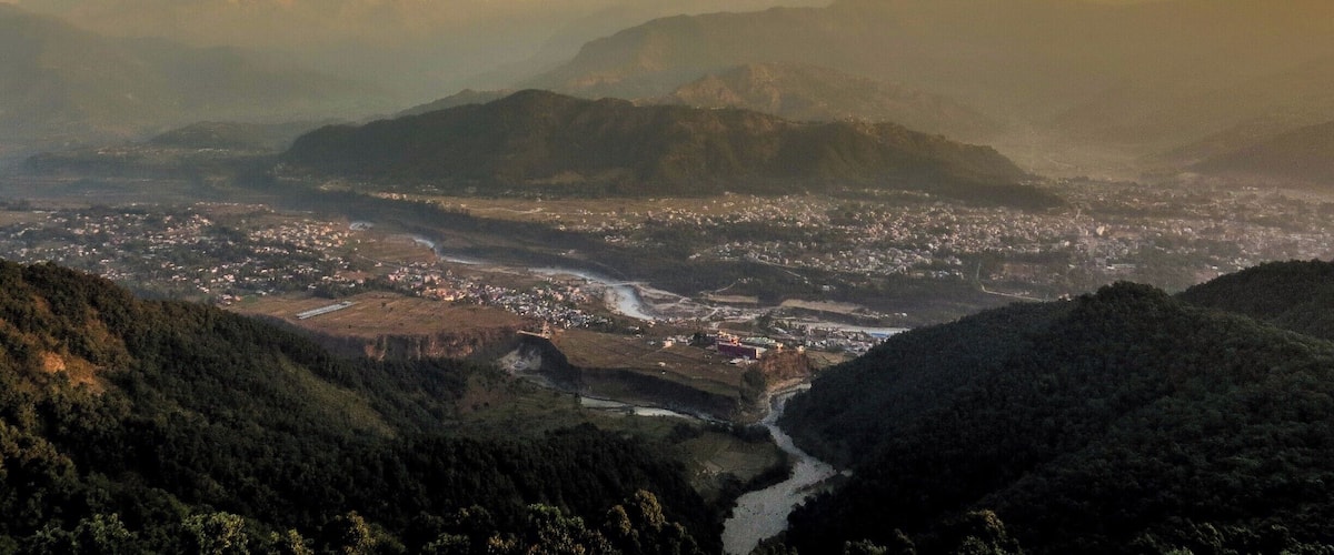Sarangkot in the Pokhara region, Nepal.
