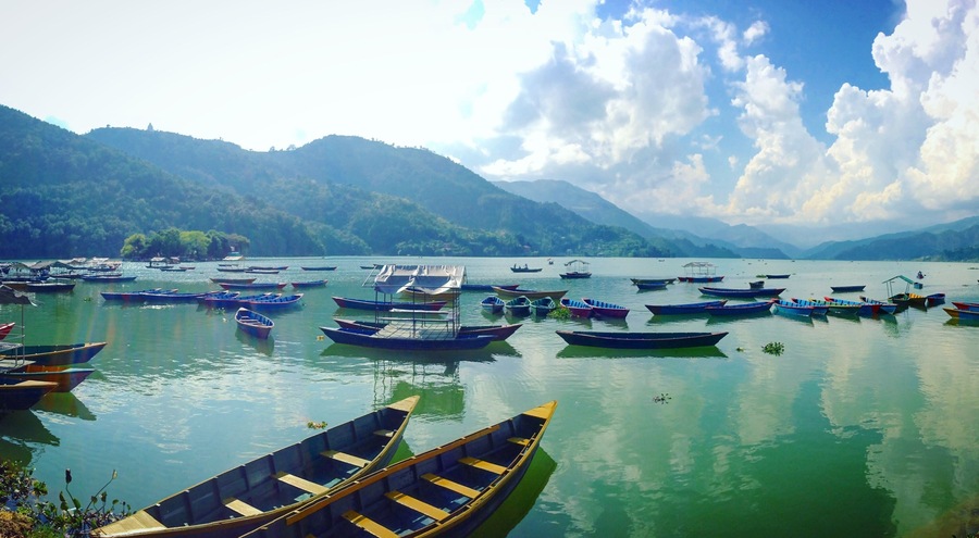 Taking time to relax lakeside in Pokhara, Nepal is necessary to escape the hustle and bustle of Katmandu, or put your feet up after hiking in the Himalayas! #lifeatexpedia #green
