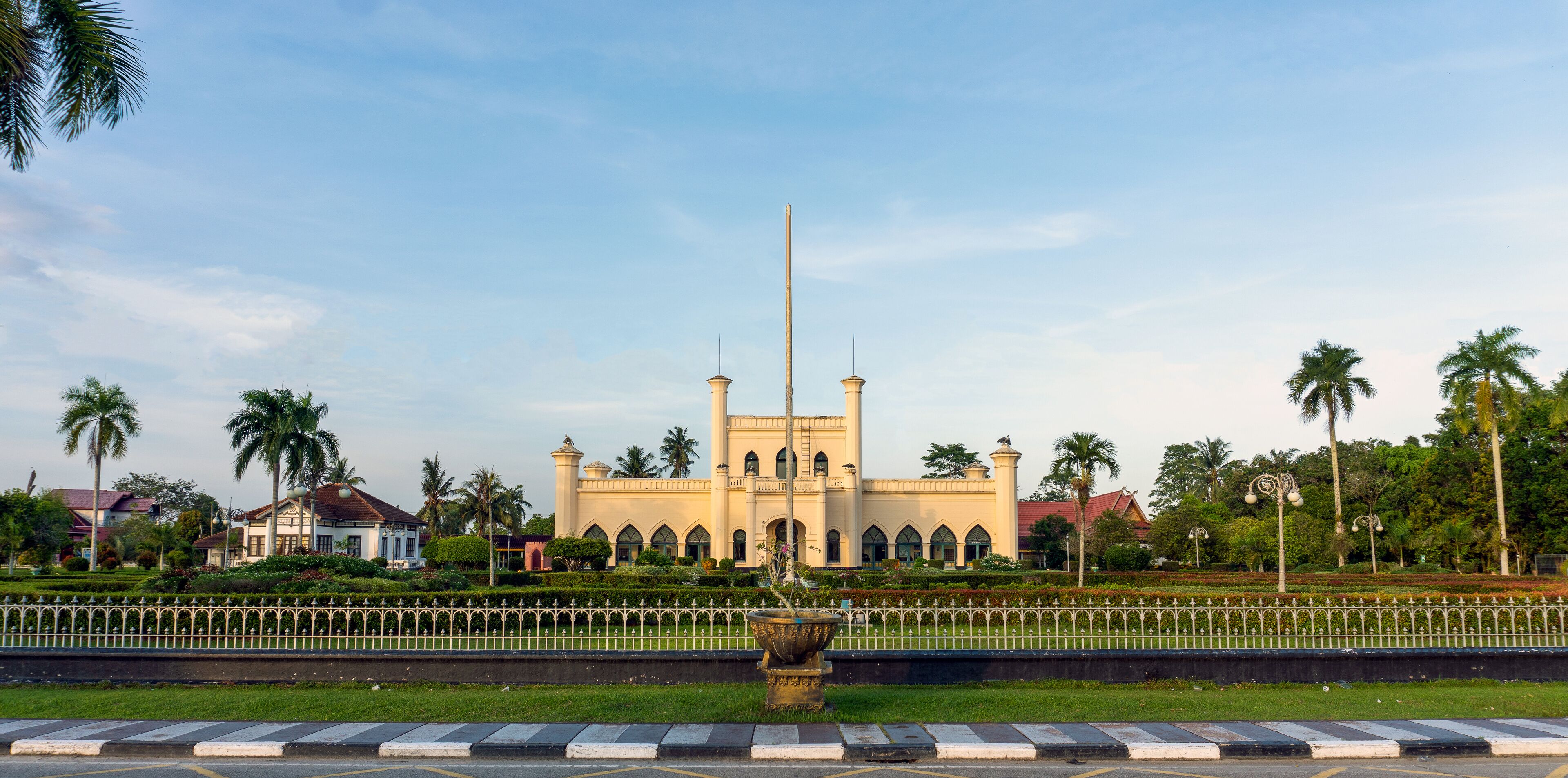 Front view of Siak Sri Indrapura Palace or Asserayah Hasyimiah Palace or East Sun Palace