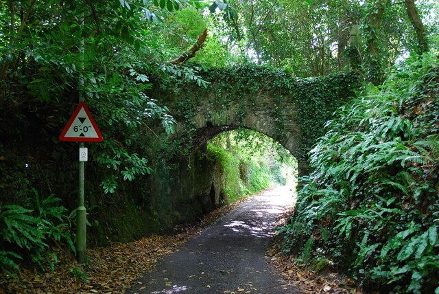 Old Bridge Situated at the top of the hill leading down to Winstone,this bridge used to carry the former driveway from Brixton Lodge to Kitley House.