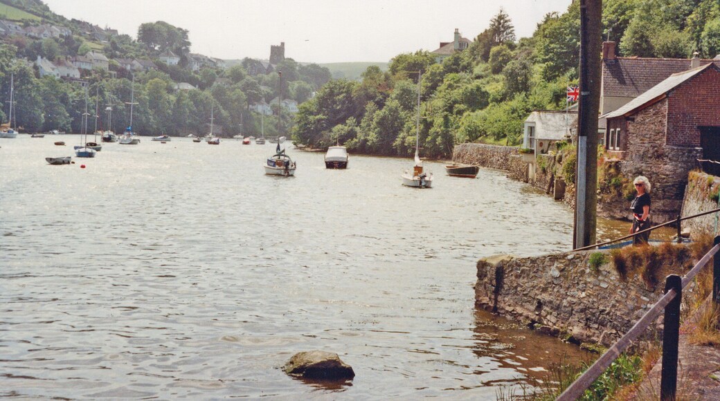 Newton Ferrers: westward on Newton Creek, 1991. View westward opposite Noss Mayo.