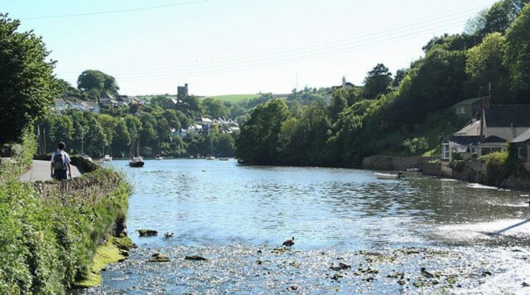 Newton and Noss: Newton Creek At Bridgend looking south west towards St Peters Church, Noss