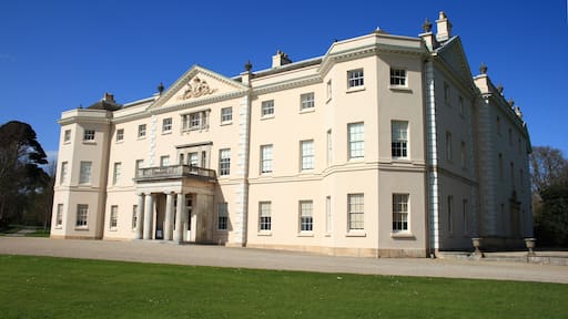 Front view of the Saltram House mansion in Plymouth.
