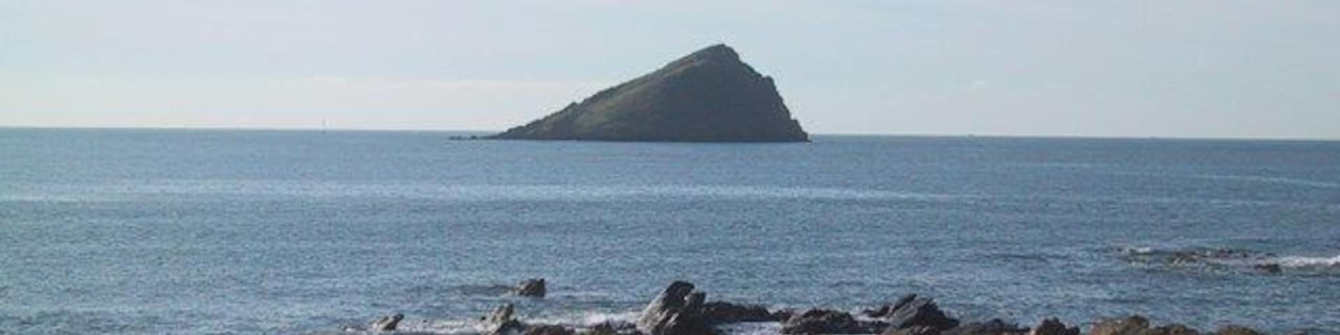 Wembury Point with the Great Mew Stone beyond