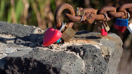 Found all along the seafront the locks are placed there to be romantic for the lovers who walk up and down the waterside.
Lanzarote is a nice relaxing place to visit. The sun is alway nice and warm there with lots of blue sky's