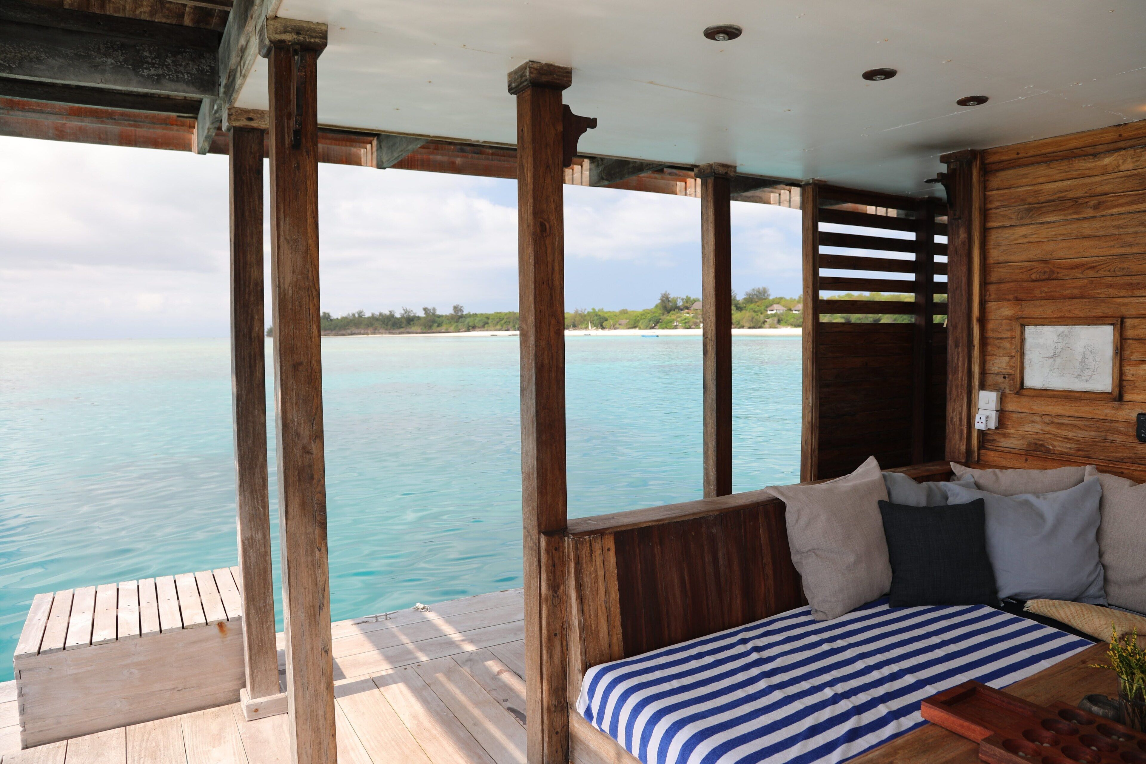 May look like just a nice view from a beach side house, but the twist is there is no beach, this is from the middle level of the underwater room at the beautiful manta resort on pemba island. I am having a pretty stressful week and wishing I was here looking out at the ocean, and then the fish below, just to circle back around and jump off the roof into the warm soothing Indian Ocean