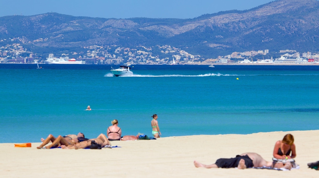 Palma de Mallorca which includes a beach as well as a small group of people