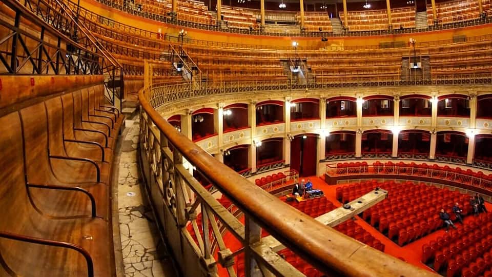 Another image from the tour of Politeama Garibaldi theater.
Taken on a Sony a6000 with a 7artisans fisheye lens.