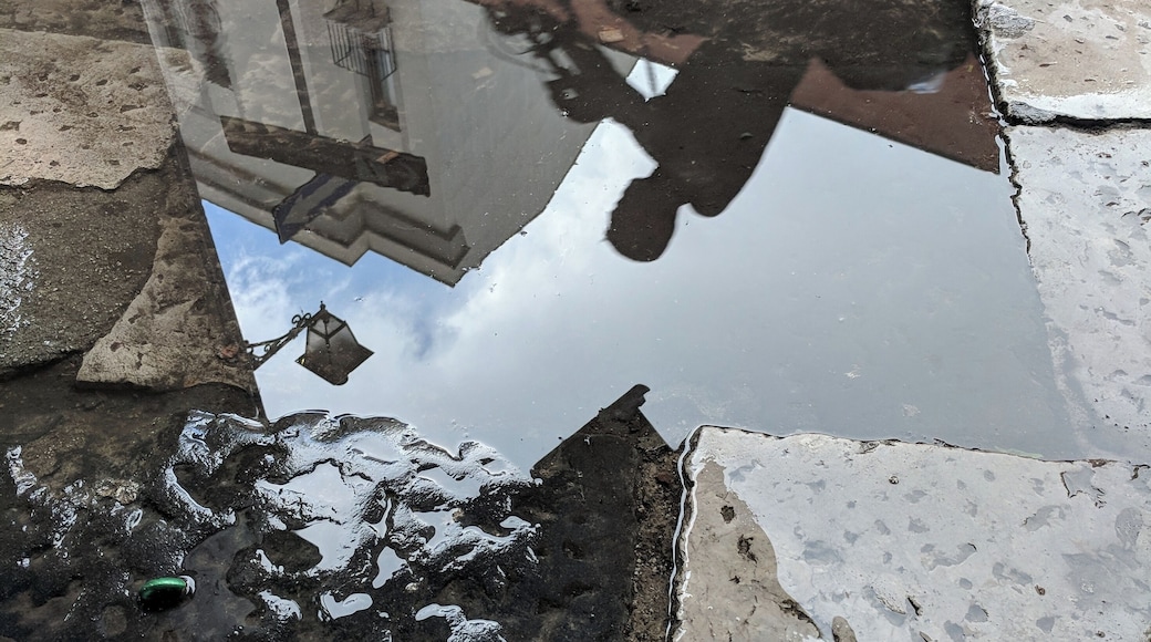 Puddles, after the rain. A clean slate. Riding again, beneath the clear blue skies. Palermo on a late afternoon, running to get a gelato, because, why not: there's never a bad time for gelato. #culture Palermo, Sicily, August 2018.
