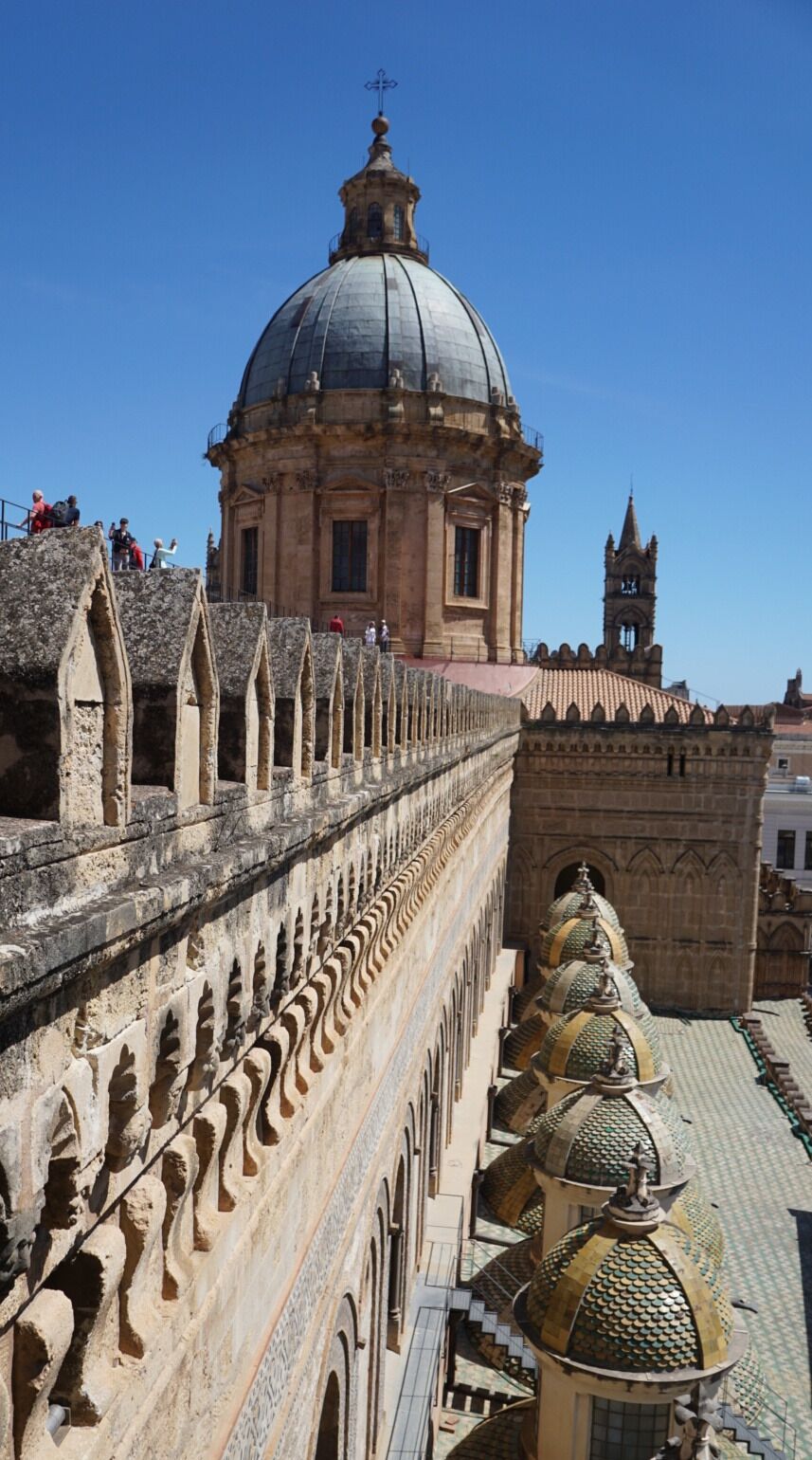 The roof of Palermo Cathedral, taken on the roof top tour. Access gained via winding spiral stone steps.
Great location.
Taken on a Sony a6000 with a 18-55 Sony zoom lens.