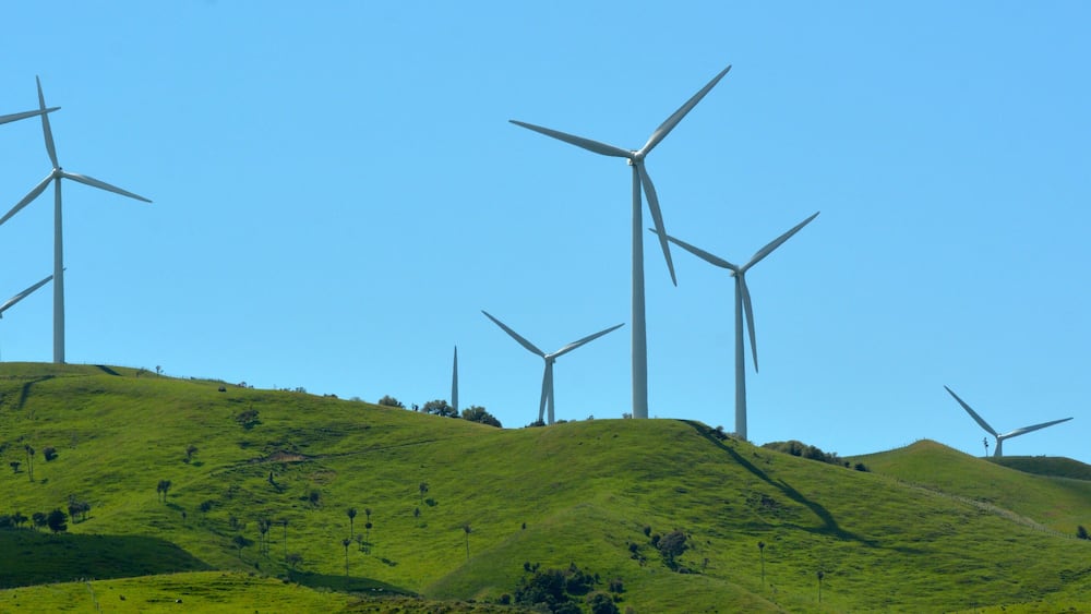Te Apiti Wind Farm in Palmerston North, New Zealand