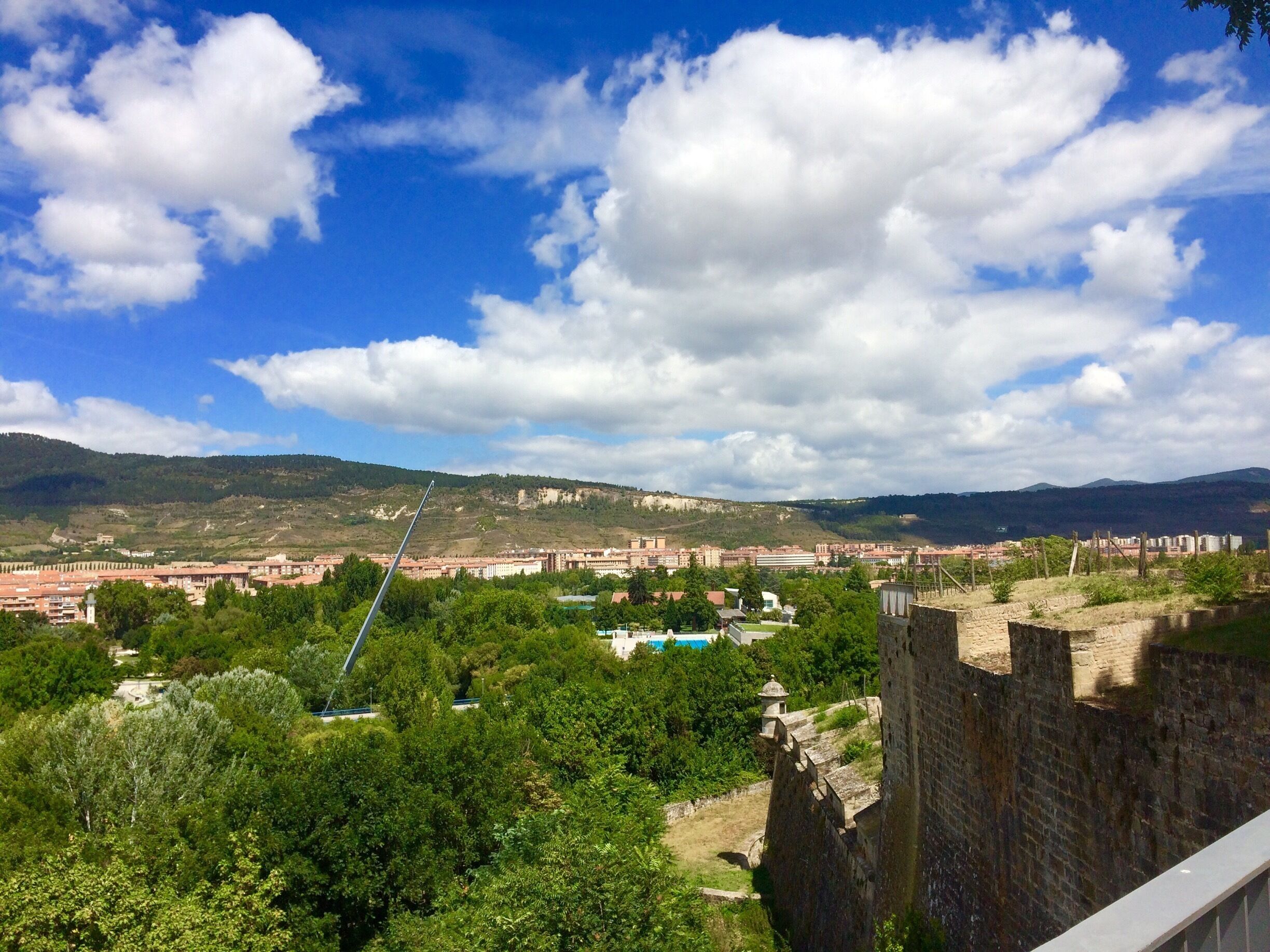 Looking out to the modern city from the walls of the old. 