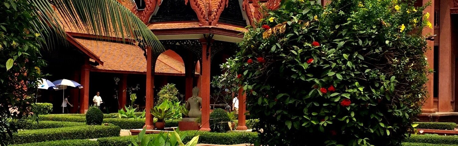 The courtyard of the National Museum in Phnom Penh Cambodia