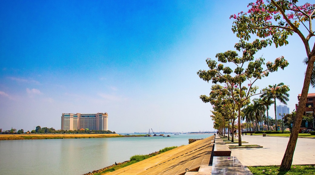 A beautiful view of mekong river at Phnom Penh, Cambodia.