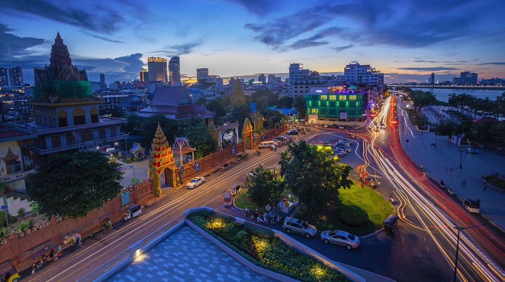 Phnom Penh Riverside at Sunset