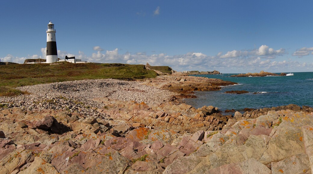 Alderney light house , Channel islands, UK