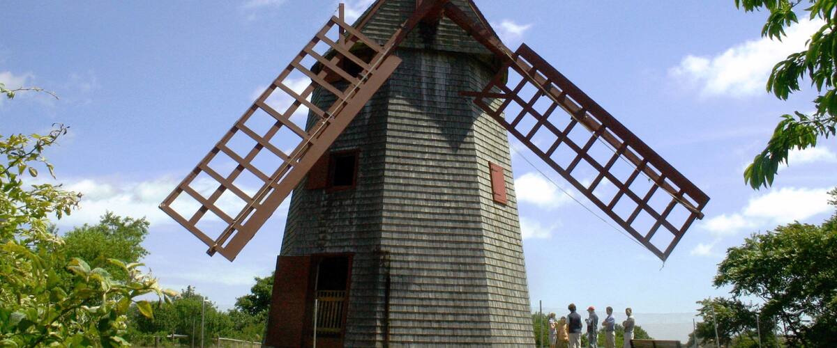 Nantucket which includes heritage architecture and a windmill