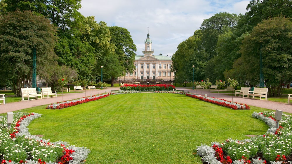 Pori. Finland. Old Town Hall Building and Town Hall Park. Building designed by the architect C.L. Engel in 1831