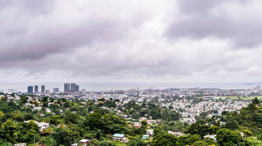 It's Panoramic view of Port of Spain, Trinidad and Tobago