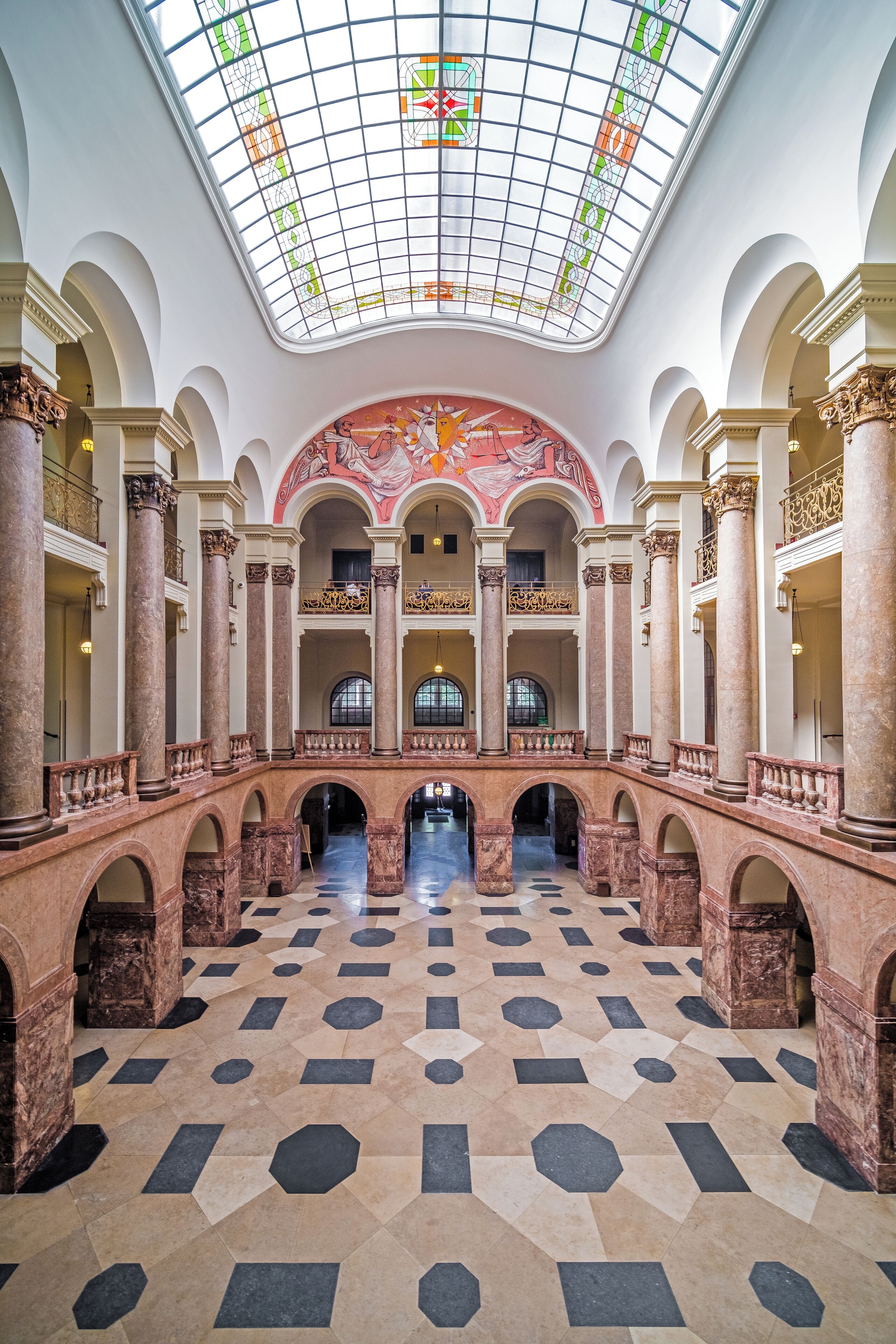 The impressive atrium of the Collegium Maius, built in the years 1908 - 1910 in neo - baroque style #trovember
