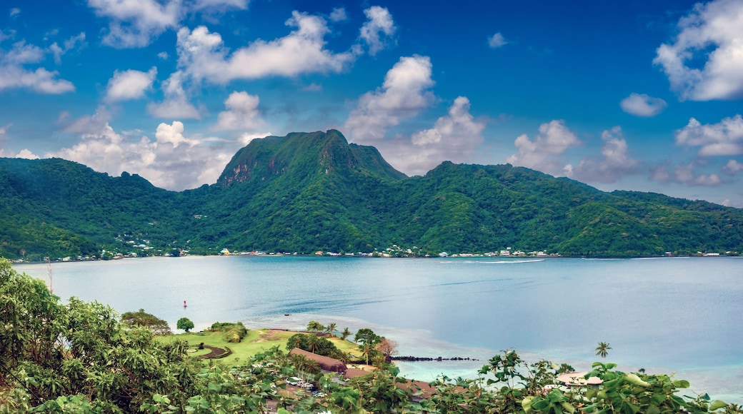 View of Pago Pago Harbor on Tutuila Island, American Samoa iOne of the world's largest natural harbors.