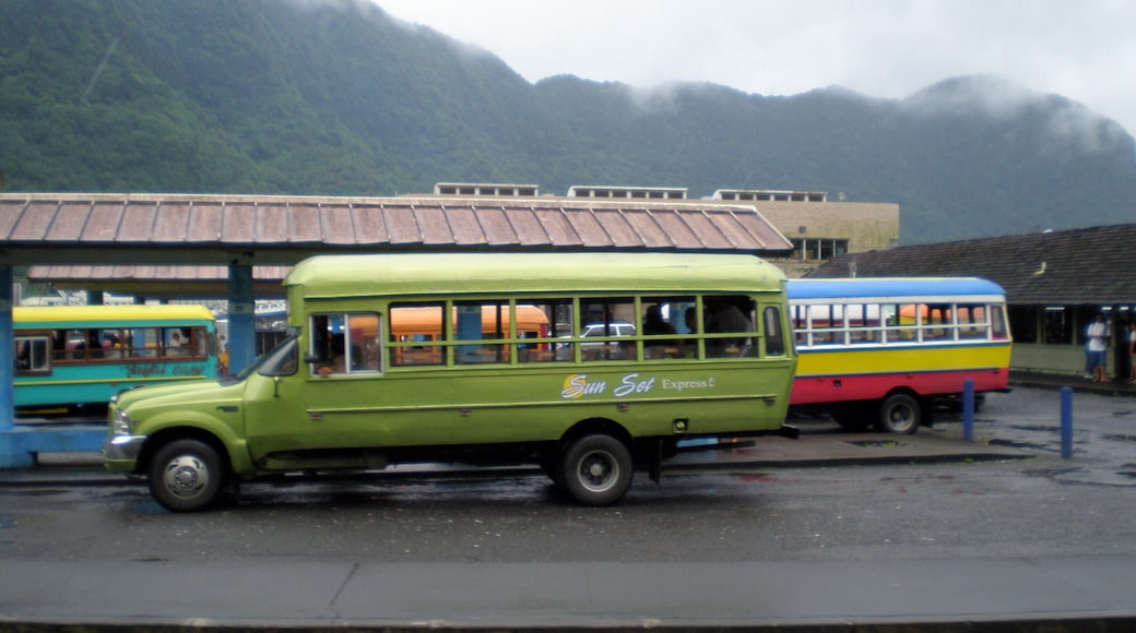 Here's how you catch a ride around the island. $2 USD will get you all the way around, all day long. They aren't comfy but as you can see, nothing beats them for style.