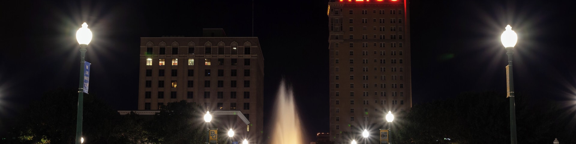 The city comes alive at night.