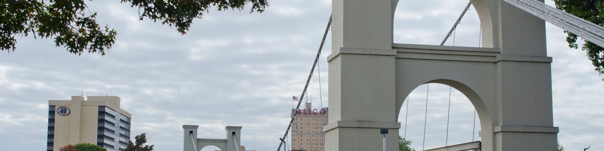 Waco Suspension Bridge and Downtown Skyline