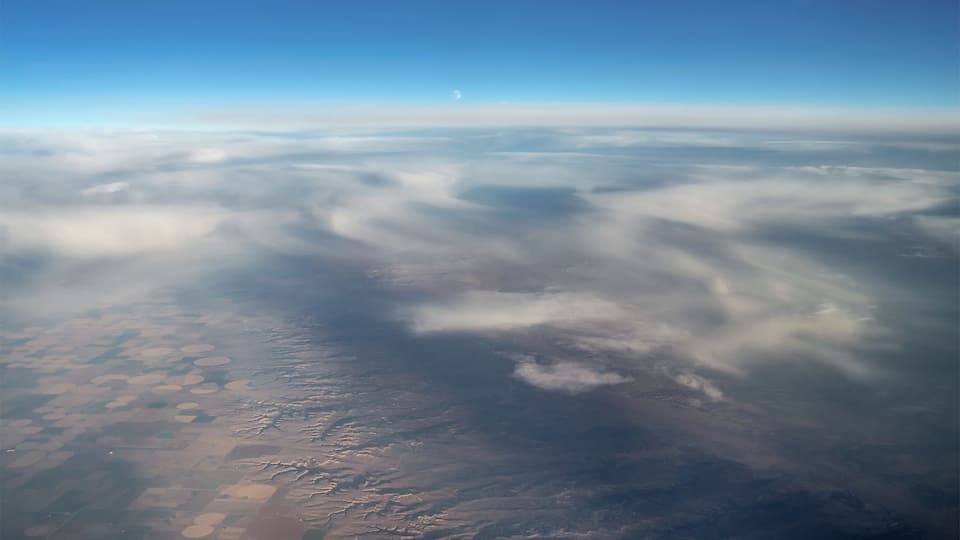 #windowseat Not really sure exactly WHERE this is, but it was on the way into Houston, so I'm guessing we were around Waco, Texas. Window seat strategies take into consideration time of day. Having a seat on the left-hand side of the plane allowed me some views that were illuminated by the late afternoon sun AND (if you can see it) a rising full moon. Had I sat on the other side of the aisle, I no doubt would have seen a glorious sunset. From up here, it's all amazing, and I was captivated by the light and shadow play going on between the clouds and the earth.
#lifeatexpediagroup