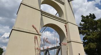 First bridge across the Brazos River.