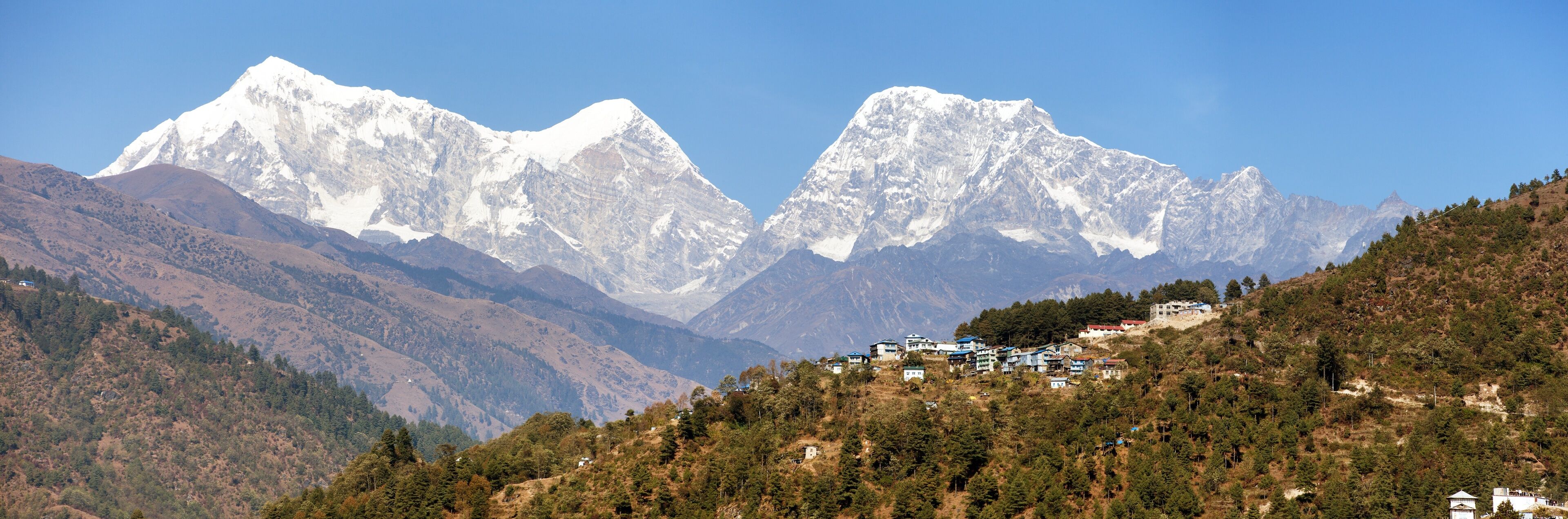 Phaplu village near Sallery and Himalayas