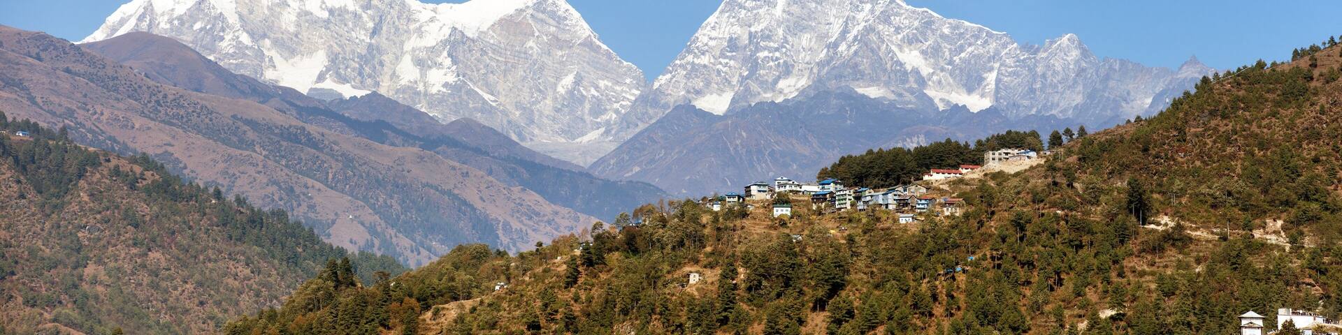 Phaplu village near Sallery and Himalayas