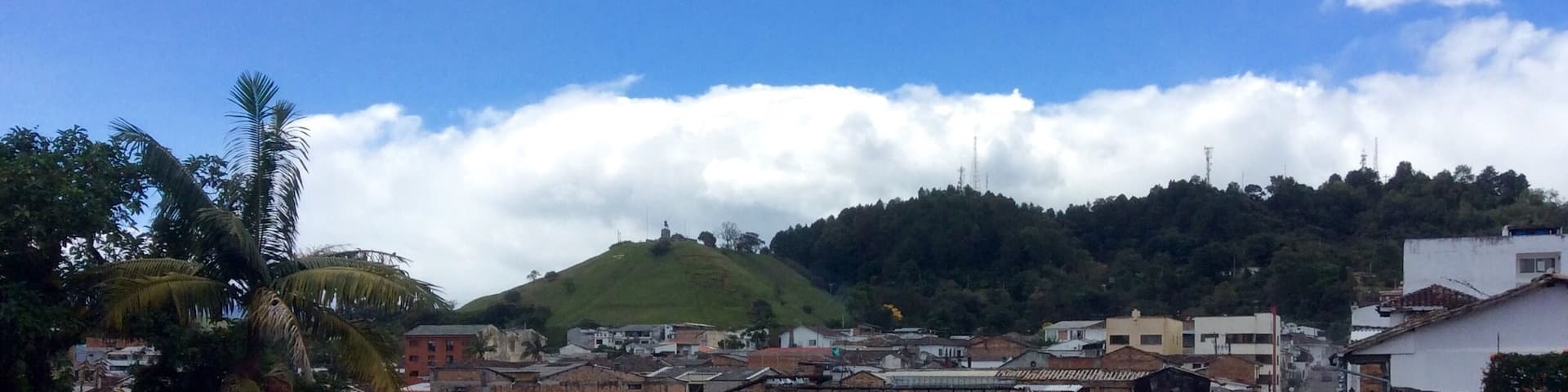 Looking towards the Morro, the pyramid from 1500BC