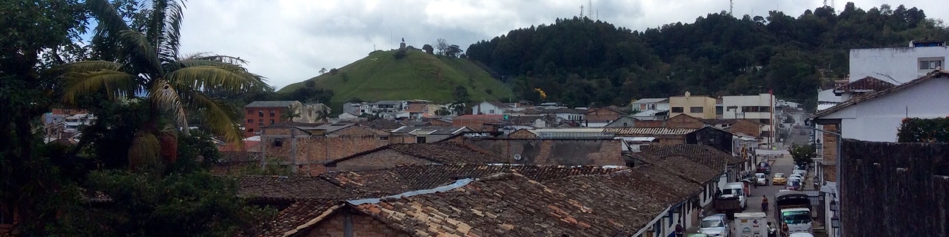 Looking towards the Morro, the pyramid from 1500BC