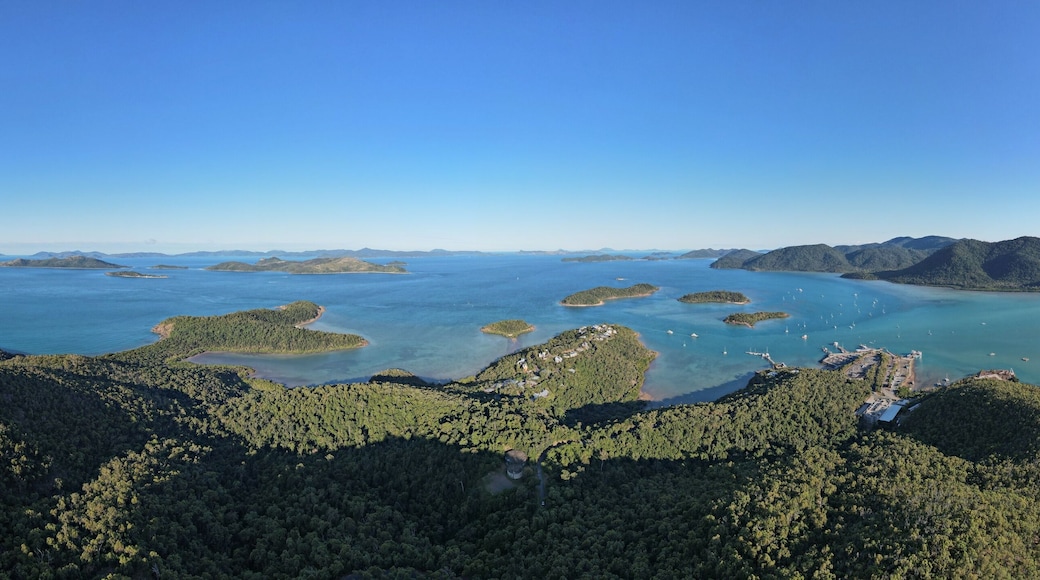 Aerial panarama of Shute Harbour Queensland Australia