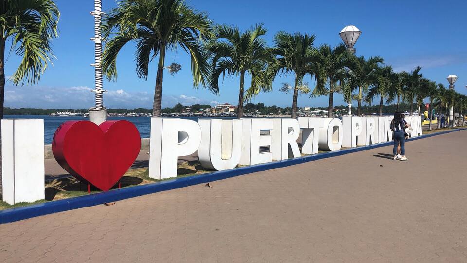 The signboard at Baywalk Park