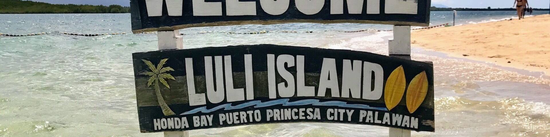 Beautiful warm swimming water at Luli also known as 'the sinking island' as during high tide you can't see it - only the buildings.