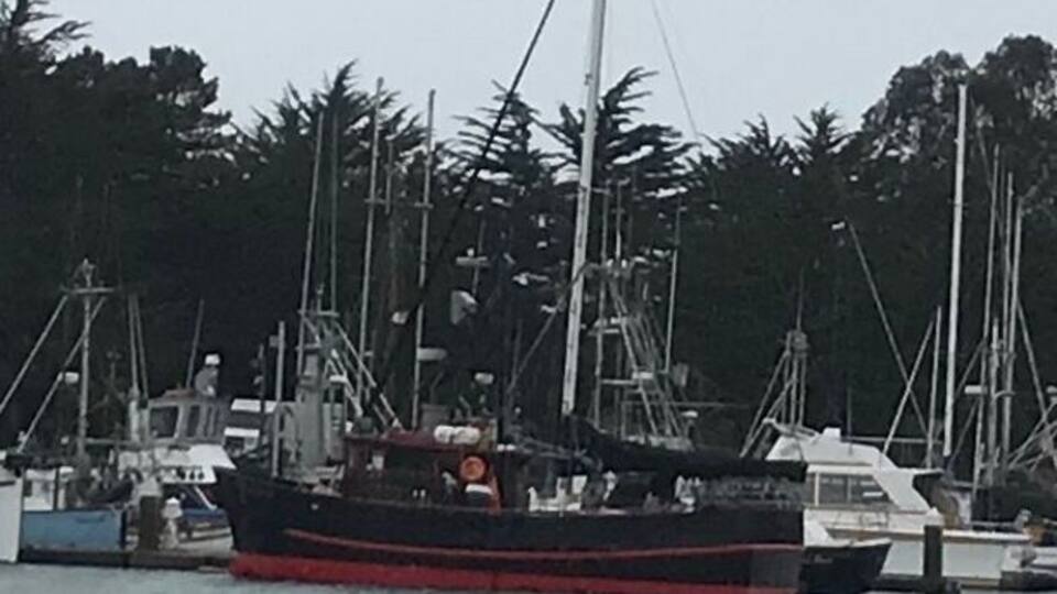 Beautiful harbor I liked this black and red trimmed ship