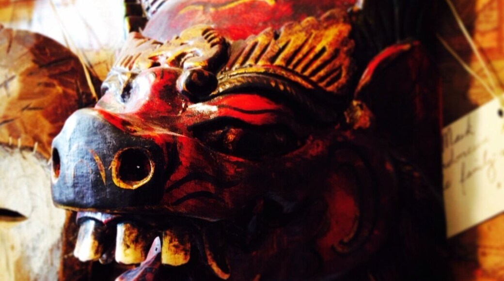 Mask made by one of the many local artists.