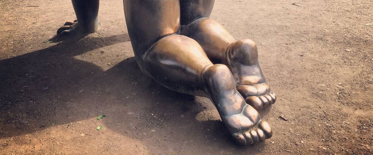 Just really odd to wander across giant babies in the park in Prague!