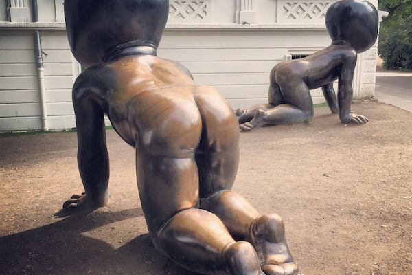 Just really odd to wander across giant babies in the park in Prague!