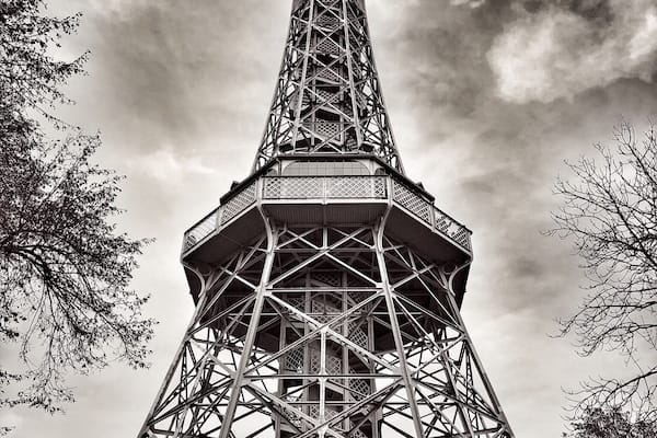 Situated up on Petrin Hill is the Petrin Tower which bears a resemblance to the Eiffel Tower although smaller. You can reach the summit of the hill up a funicular and then itâs a short walk to the tower. There is a lift to the top, although not working when we where there, or 300 plus steps to reach the summit. You can get some stunning views over Prague on a clear day.