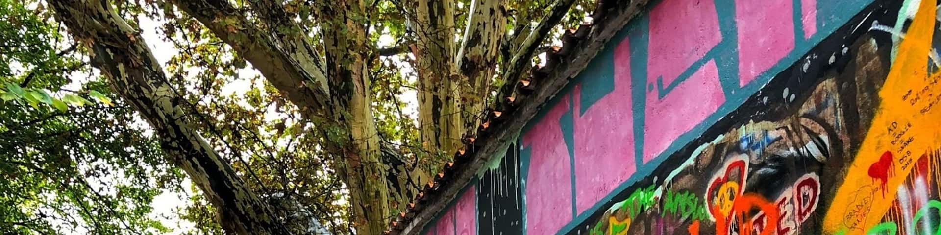 The graffiti and messages on here first appeared after the death of John Lennon. Over the years It has been covered over and added to many times as people share their messages of freedom, rebellion and peace.