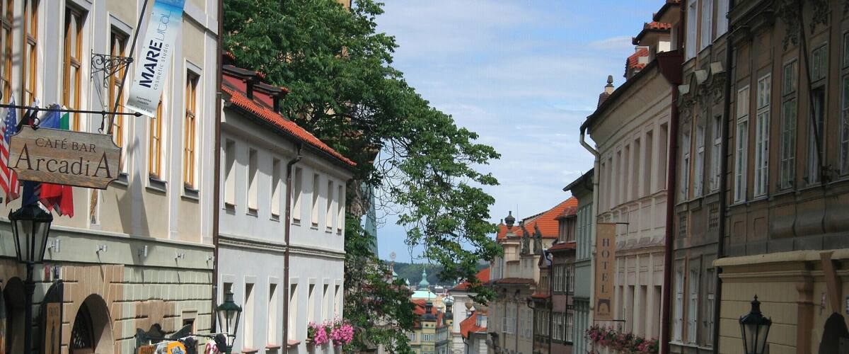 Nerudova street, Cosy narrow street up-hill to Castle...(Down-hill to Charles Bridge)
50° 5' 18.47" N  14° 23' 53.67" E