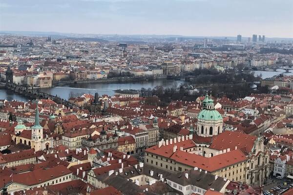 If you're in Prague go up the tower to see the most amazing views. There was a lot of steps to climb, but 100% worth it.