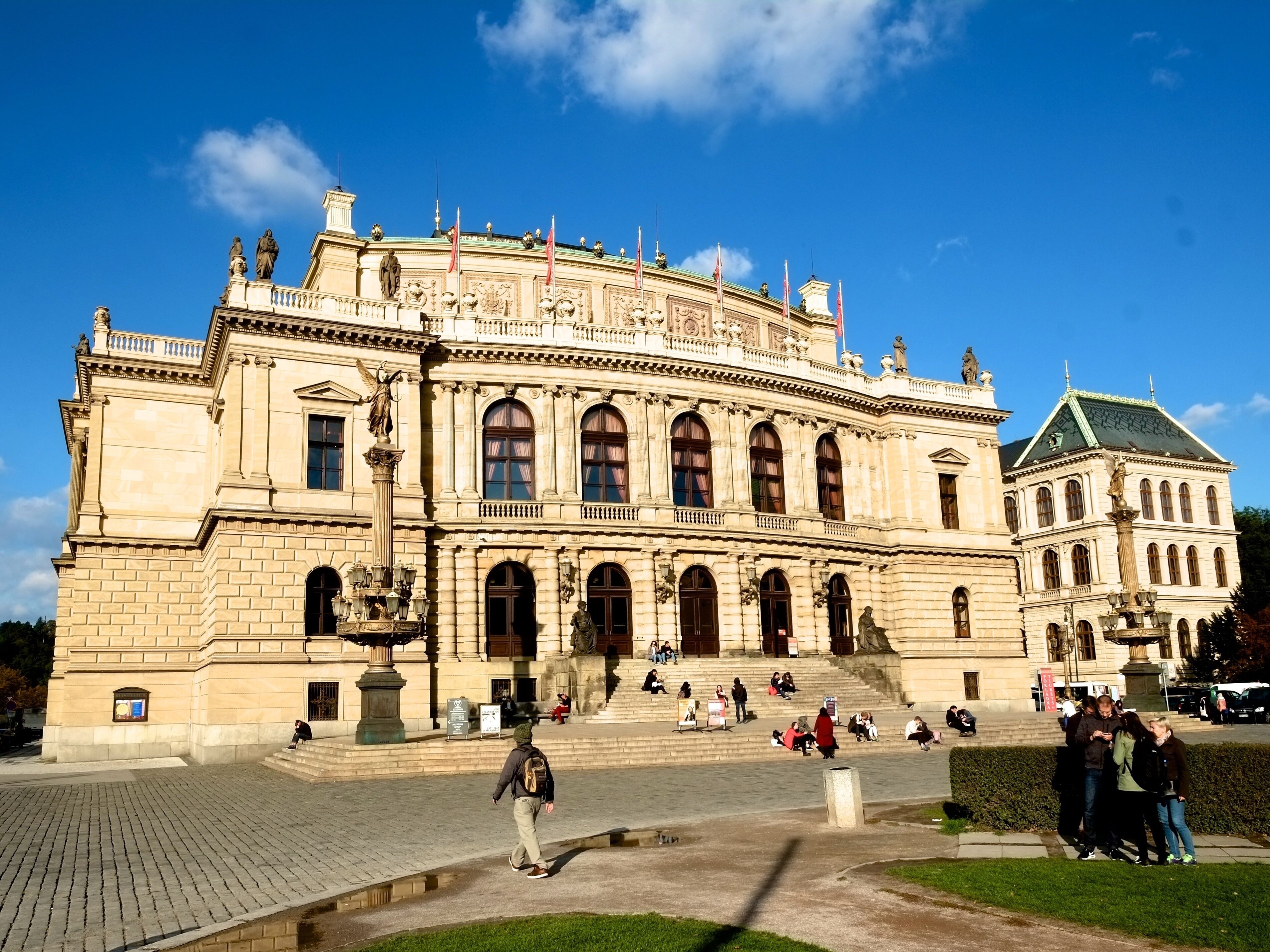 Rudolfinum is located on the right bank of the Vltava river at the Mánes Bridge on Aleš Embankment. This neo-Renaissance building was built by the Czech Savings Bank for the occasion of the 50th anniversary of its foundation. It was named after the Rudolfinum successor to the Habsburg throne, Archduke Rudolph. The architects hired for this project were the prominent personas of the art scene at the time - Josef Zítek and Josef Schulz.

The building was inaugurated in 1885 as a multipurpose cultural center with a concert hall and exhibition halls. Today, there is the Dvořák's Concert Hall, and also two smaller concert halls: Suk Hall and Kubelík Hall. The last complete renovation that the building has undergone was between 1990 and 1992.

Rudolfinum now houses the Czech Philharmonic orchestra and the Gallery Rudolfinum. Dvořák's Hall regularly hosts major concerts such as the world-famous Prague Spring